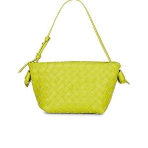 Bottega Veneta Tie Shoulder Bag Yellow Acid Green